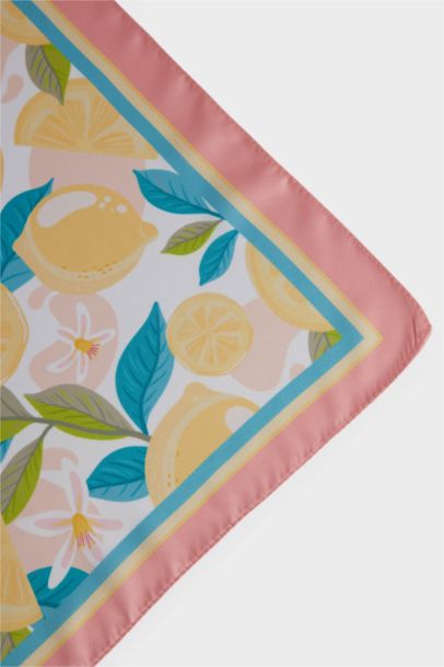 Foulard en satin imprimé pour femme