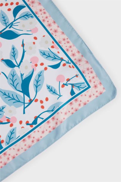 Foulard en satin à motif pour femme