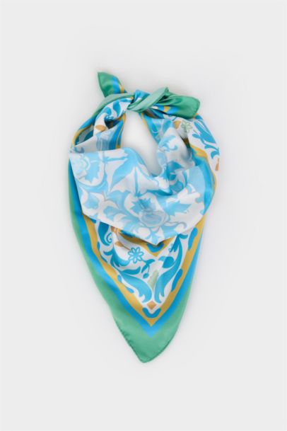 Woman Patterned Satin Bandana