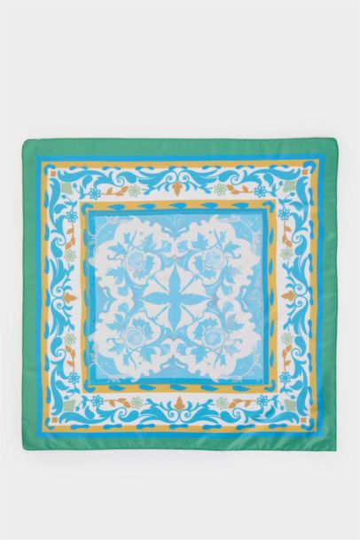 Woman Patterned Satin Bandana