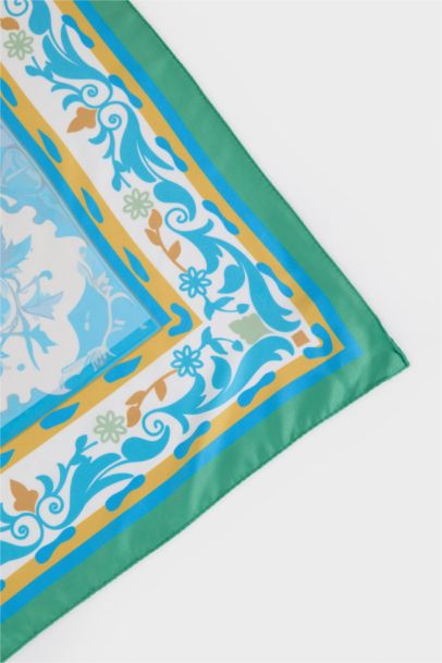 Woman Patterned Satin Bandana