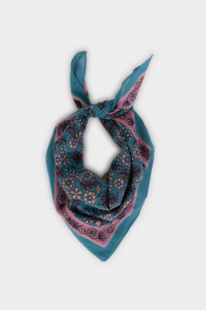 Kadın Desenli Pamuklu Bandana