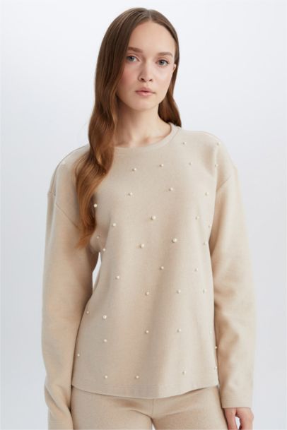 Regular Fit Crew Neck Casual Long Sleeve T-Shirt