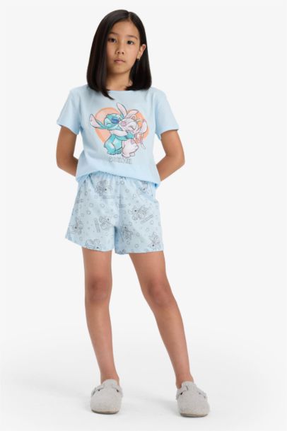 Girl Disney Lilo & Stitch Regular Fit 2 Piece Pajama Set