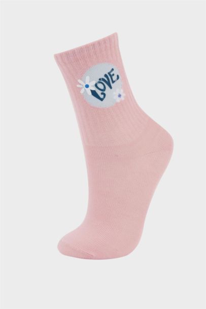 Girl 3 Piece Cotton Long Socks