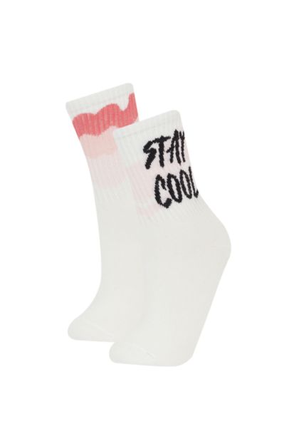 Girl 2 Piece Cotton Long Socks