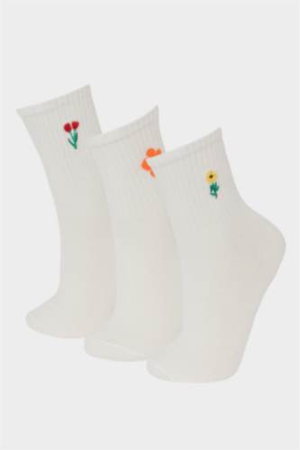 Girl 3 Piece Cotton Long Socks
