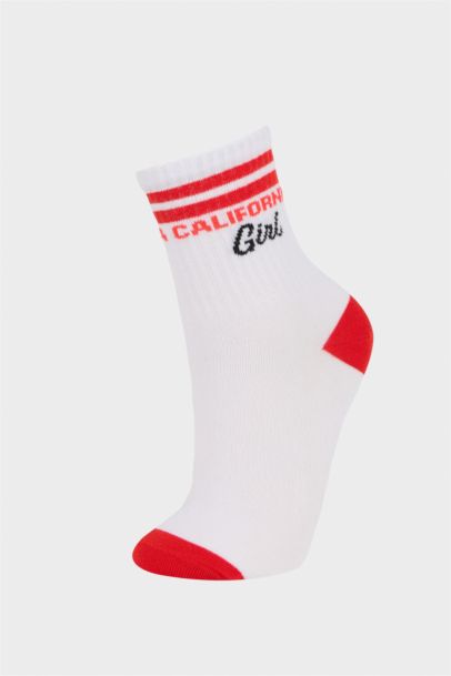 Girl 3 Piece Cotton Long Socks