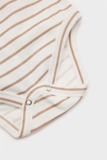 Ensemble de Body côtelé rayé et pantalon à taille élastique pour bébé garçon