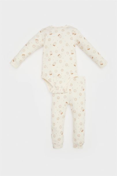 Ensemble de Body côtelé imprimé et pantalon pour bébé garçon