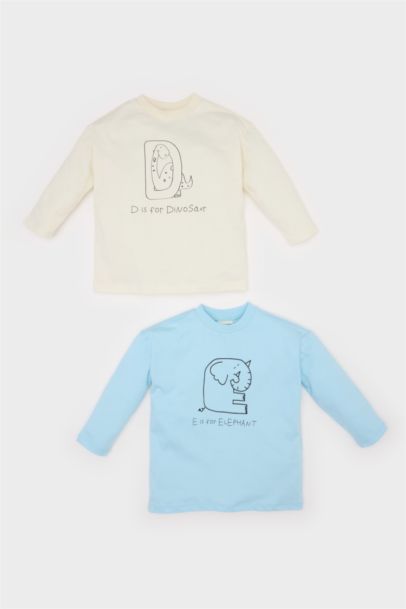 اوفر ولادي حديثي الولادة ردن طويل ممشط قصة عادية - قطعتين