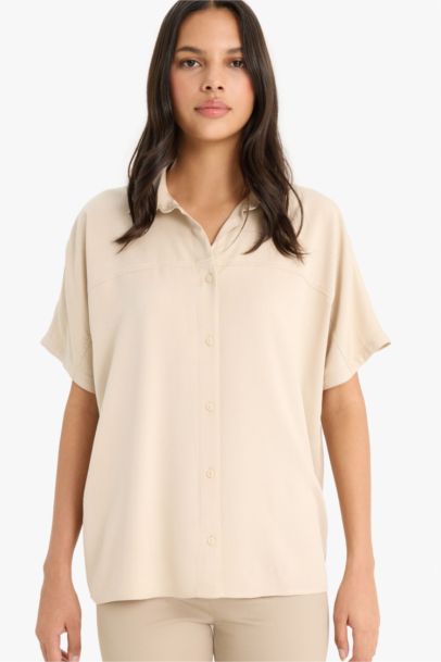 Boxy Fit Shirt Collar Belmando Short Sleeve Shirt