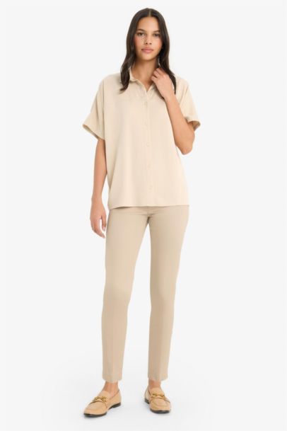 Boxy Fit Shirt Collar Belmando Short Sleeve Shirt