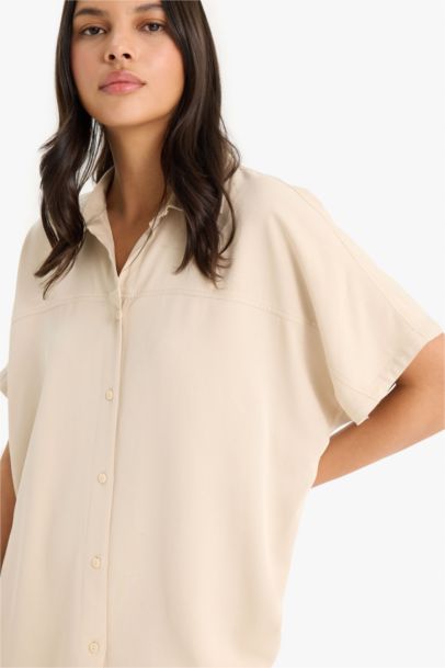 Boxy Fit Shirt Collar Belmando Short Sleeve Shirt