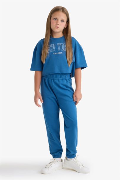 Girl Printed T-Shirt Sweatpants 2 Piece Set