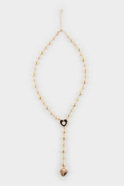 Woman Heart Gold Necklace