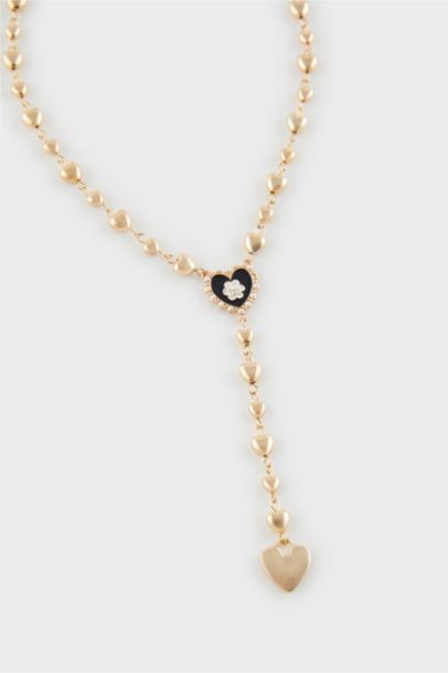 Woman Heart Gold Necklace