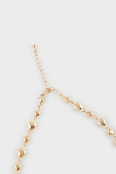 Woman Heart Gold Necklace