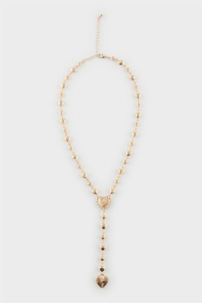 Woman Heart Gold Necklace