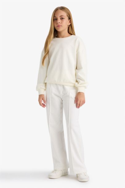 Girl Relax Fit Printed 2 Piece Sweatshirt