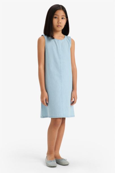 Girl Sleeveless Denim Dress