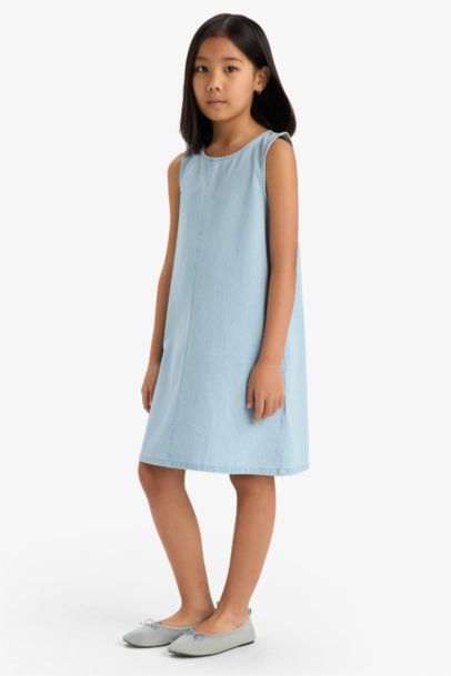 Girl Sleeveless Denim Dress