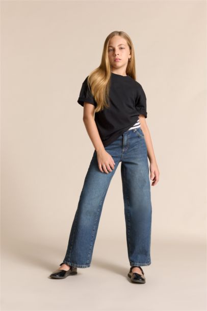 Girl Relax Fit Crew Neck Short Sleeve T-Shirt