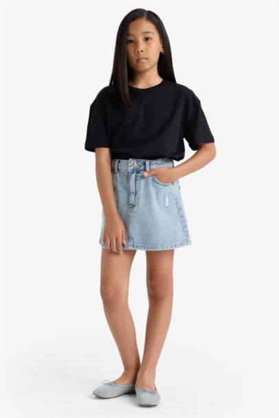 Girl Relax Fit Crew Neck Short Sleeve T-Shirt