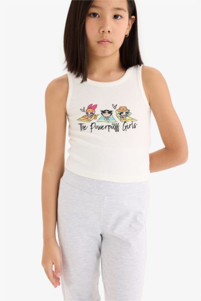 Girl Slim Fit PowerPuff Girls Licensed Ribana Tank Top