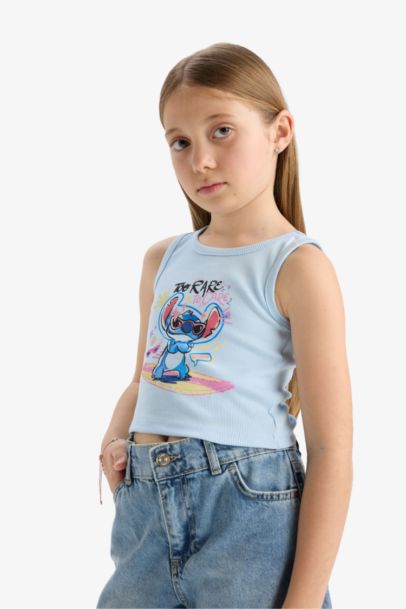 Girl Slim Fit Lilo & Stitch Licensed Ribana Tank Top