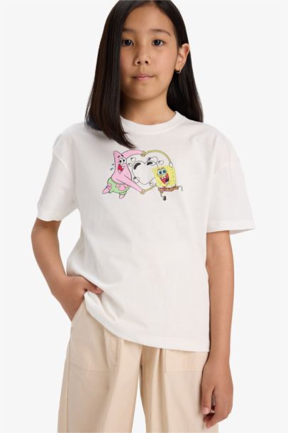 Girl SpongeBob Relax Fit Crew Neck T-Shirt