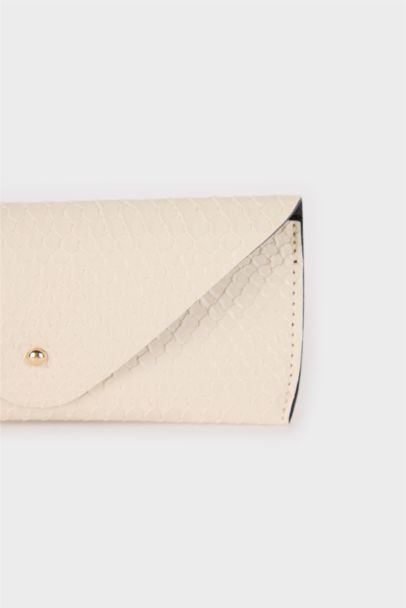 Kadın Yılan Derisi Desenli Güneş Gözlüğü Kılıfı