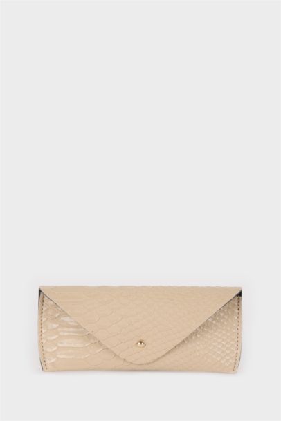 Kadın Yılan Derisi Desenli Güneş Gözlüğü Kılıfı