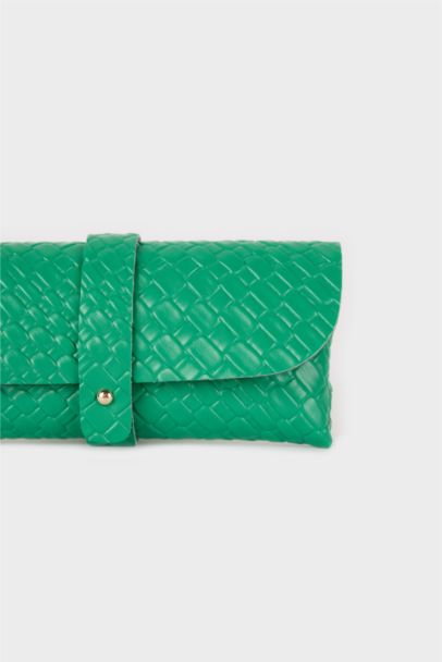 Woman Knitted Patterned Sunglasses Case