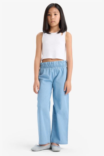 Wide Leg Jean Pantolon Kız Çocuk