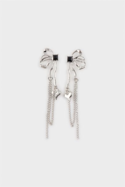 Woman Silver Dangle Earrings