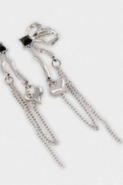Woman Silver Dangle Earrings