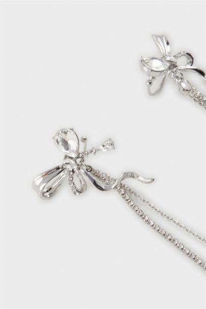 Woman Silver Dangle Earrings