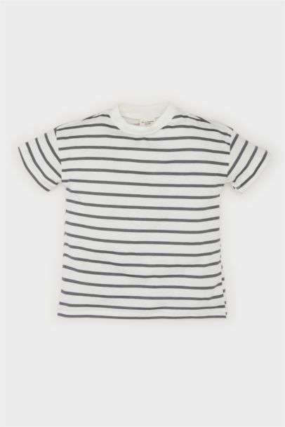 Baby Boy Crew Neck Striped T-Shirt