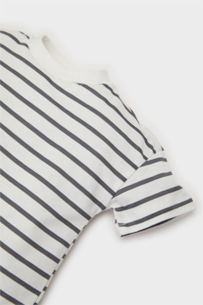 Baby Boy Crew Neck Striped T-Shirt
