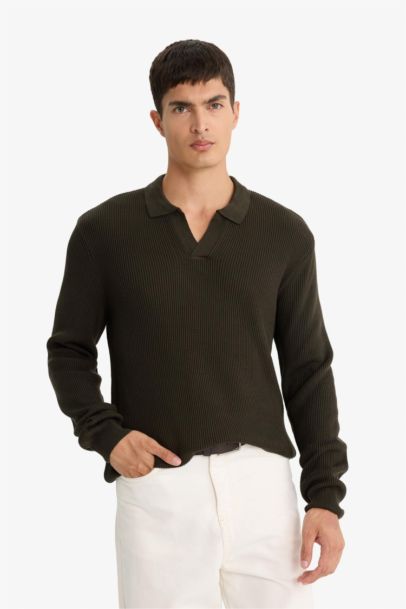 Pull en maille à col polo Coupe standard
