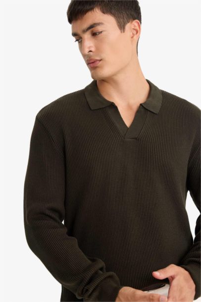 Pull en maille à col polo Coupe standard