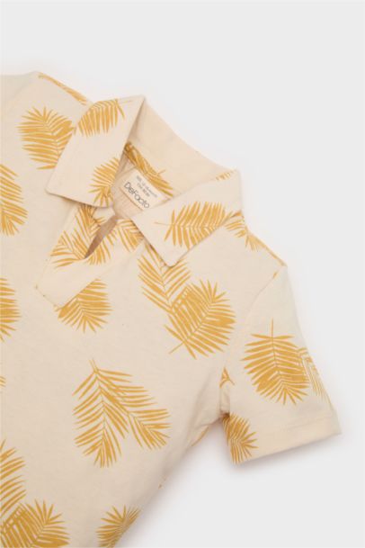 T-shirt Polo manches courtes à motif palmier pour bébé garçon