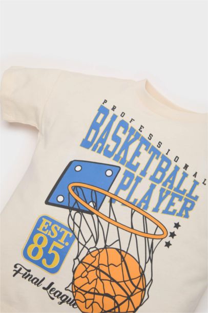 Ensemble T-shirt imprimé BasketBall et Short pour bébé garçon