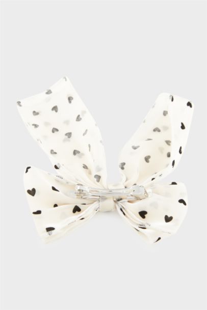 Woman Ribbon-Looking Heart Hair Clips