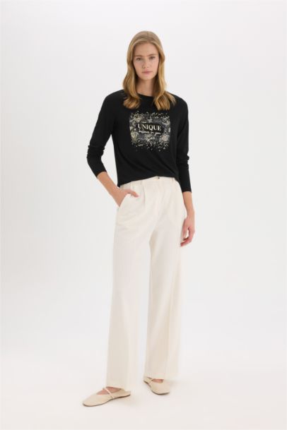 Regular Fit Crew Neck Long Sleeve T-Shirt