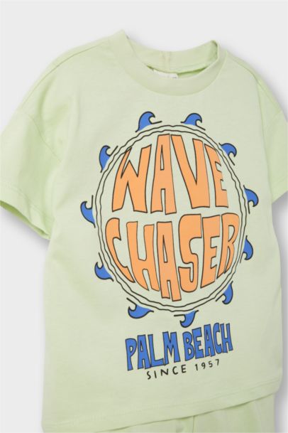 Baby Boy Printed T-Shirt Shorts 2 Piece Set