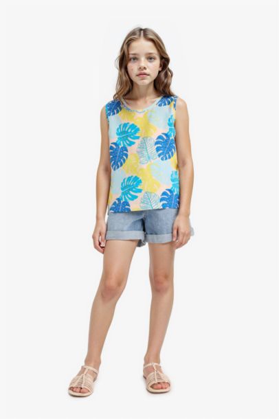 Girl Short Sleeve Blouse