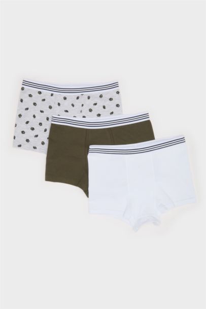 Boy Cactus Patterned 3 Piece Boxer