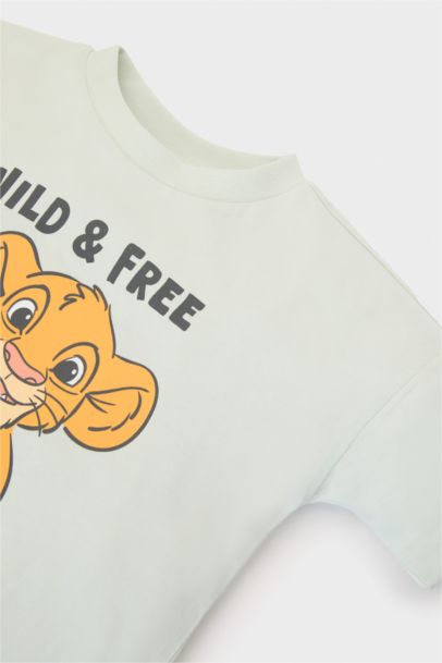 Disney Lion King 2'li Takım Kısa Kollu Tişört Beli Lastikli Şort Erkek Bebek